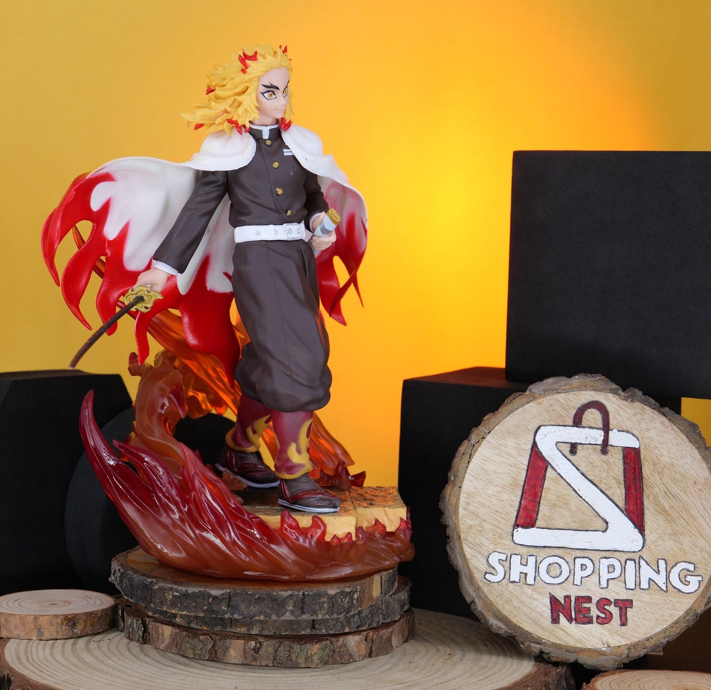 Demon Slayer |PVC| Rengoku Kyoujurou Anime Action Figure 22 cm Collectible