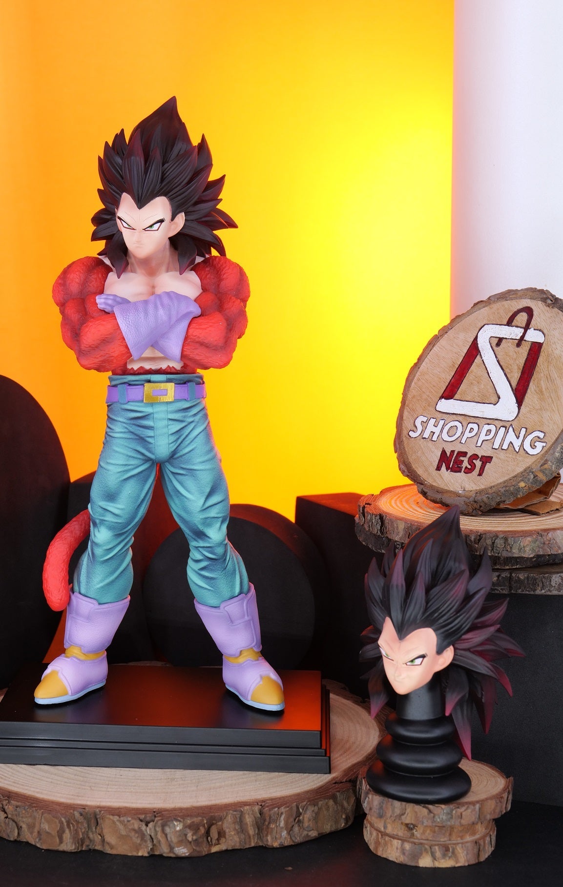 Anime Vegeta Dragon Ball Z Figurine | PVC | 30cm Action Figure with 2 Faces – Collectible Model Toy