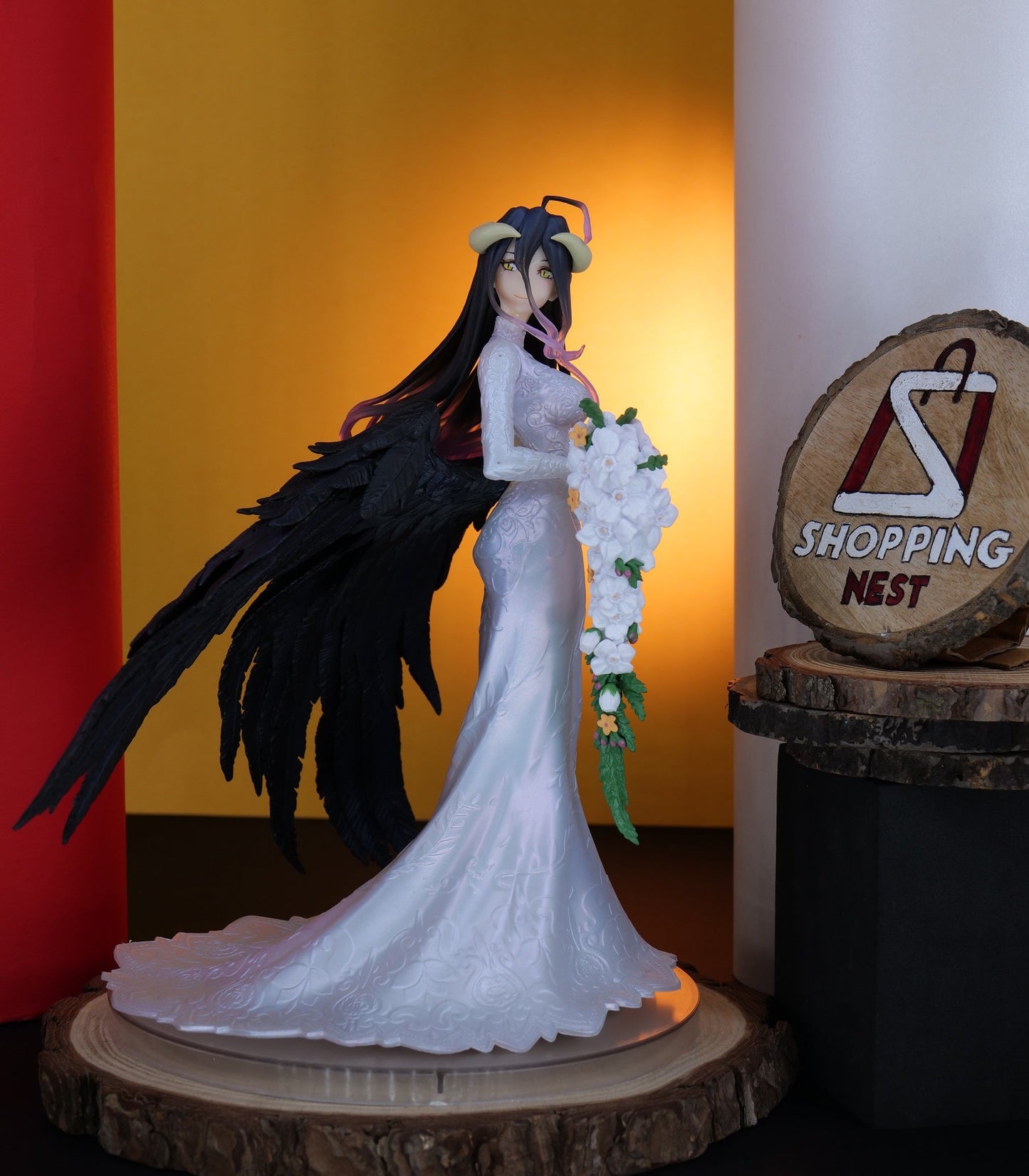Overlord Albedo Wedding Dress Version Action Figure (17 cm) |PVC| – Anime Collectible by ShoppingNest