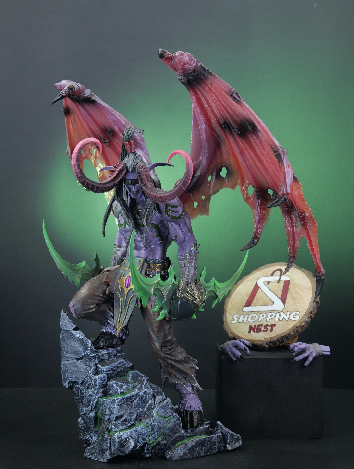 World of Warcraft Illidan Stormrage Action Figure (37 cm) |PVC| – Collectible Gaming Statue by ShoppingNest