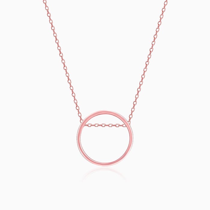 Rose Gold Circle Necklace