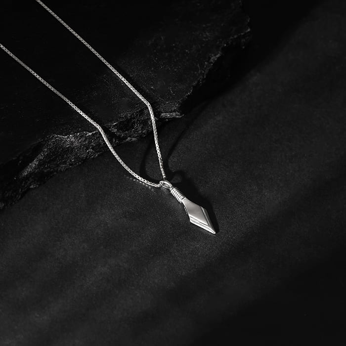 Aditya Roy Kapur Silver Kite Pendant with Box Chain For Him
