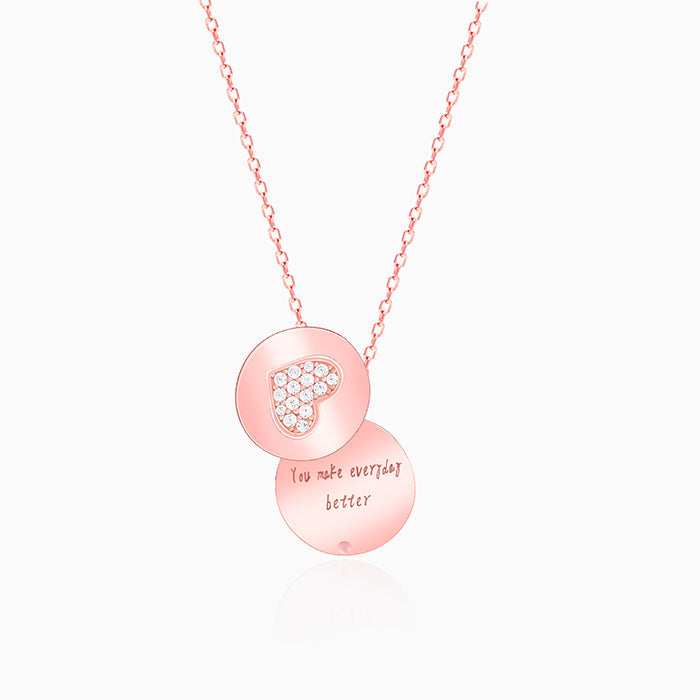 Rose Gold CustomEveryday Better Pendant With Link Chain