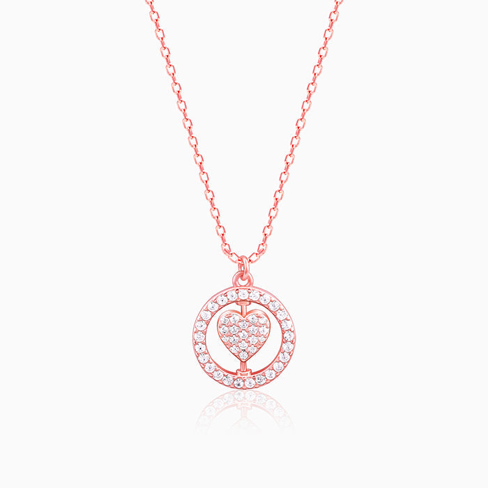 Rose Gold Custom Endless Love Pendant With Link Chain