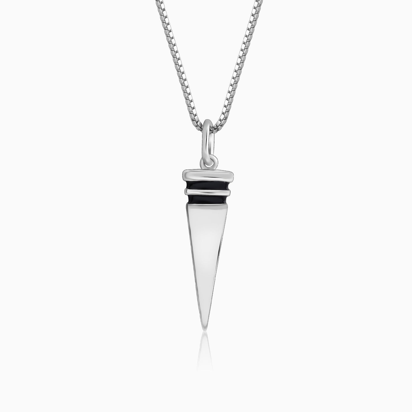 Aditya Roy Kapur Silver Spike Pendant With Link Chain For Him