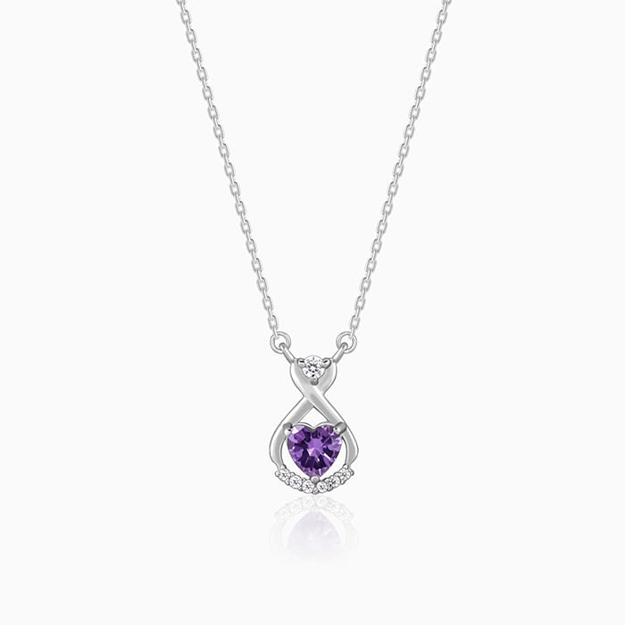 Silver Perennial Love Pendant With Link Chain