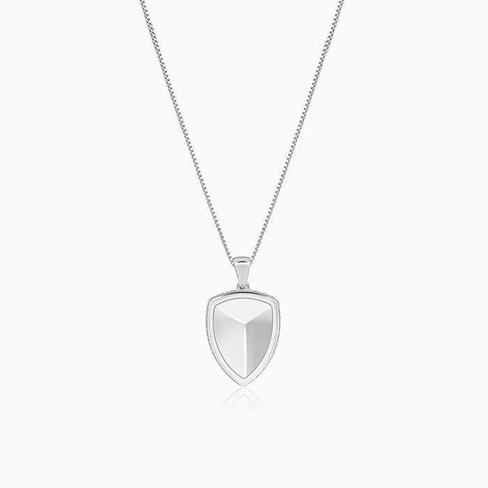 Silver Knight’s Valor Pendant With Box Chain For Him