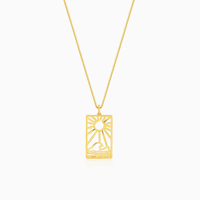 Golden Dawn Pendant With Box Chain For Him