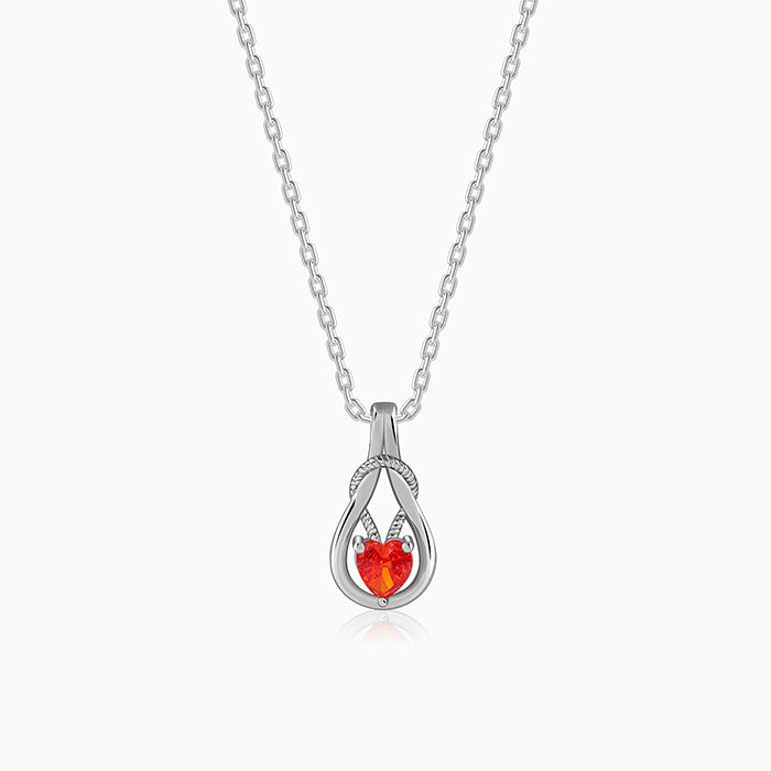 Silver Silent Vows Pendant With Link Chain