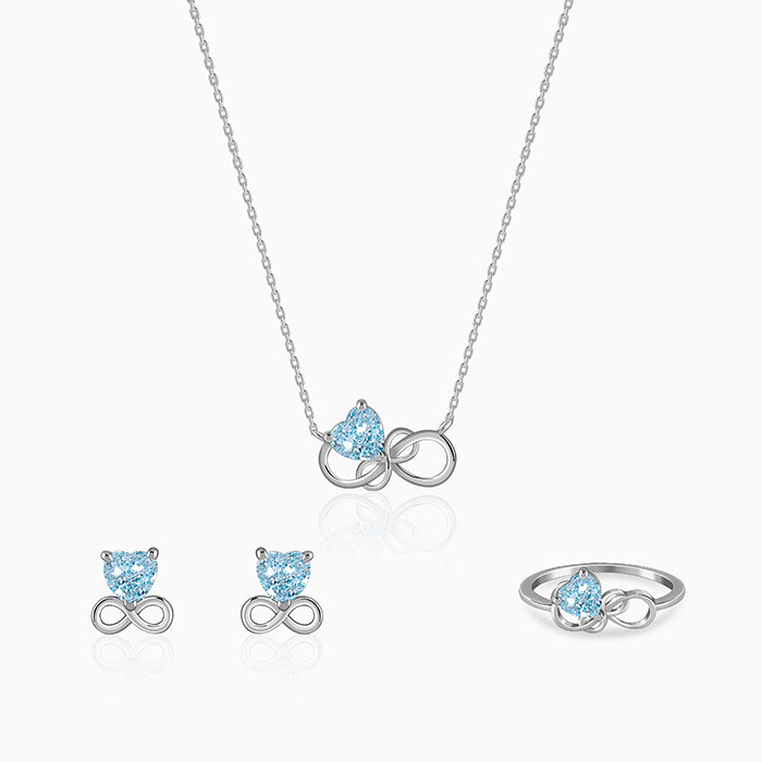 Silver Unending Love Set of Three