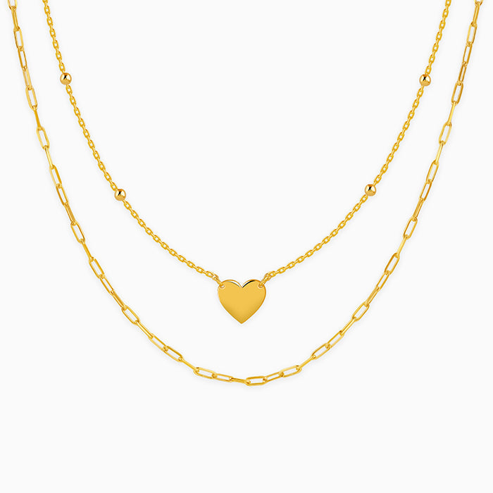 Kriti Sanon Golden Layered Love Necklace