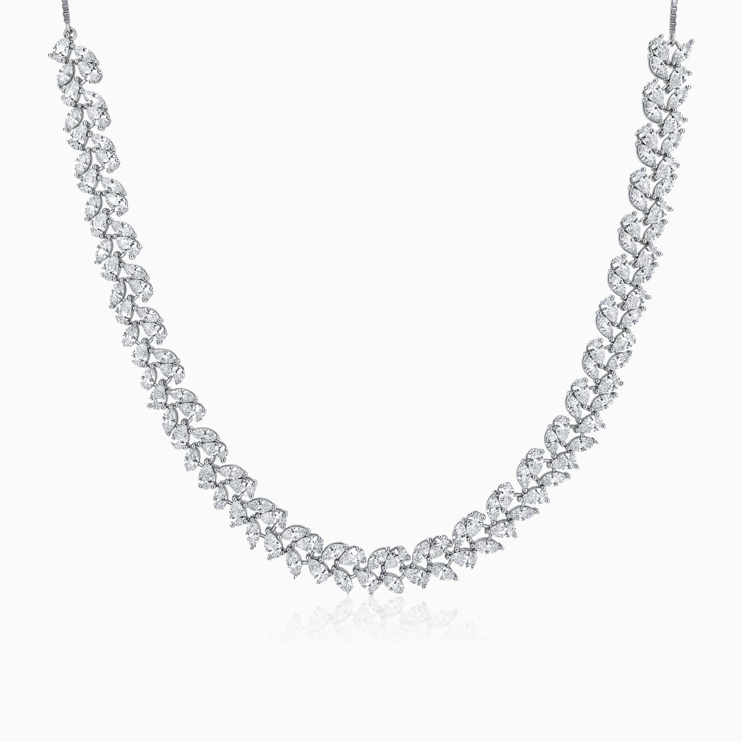 Silver Leafshine Princess Necklace