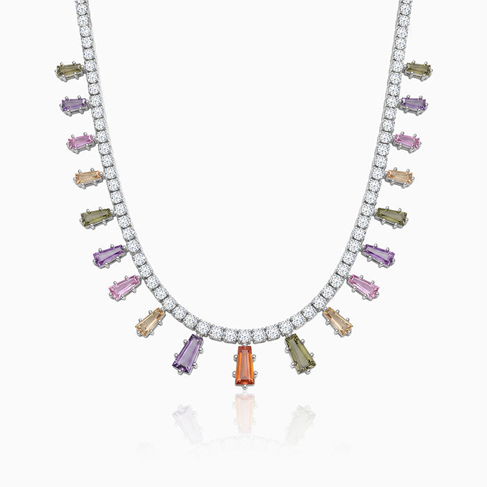 Silver Kaleidoscope Choker Necklace