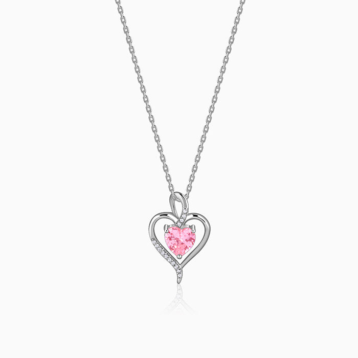 Silver Blush Embrace Pendant With Link Chain