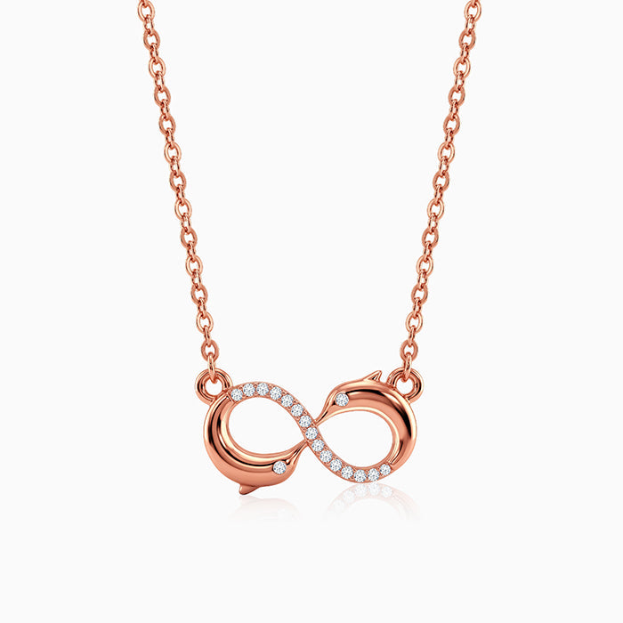Rose Gold Infinity Necklace