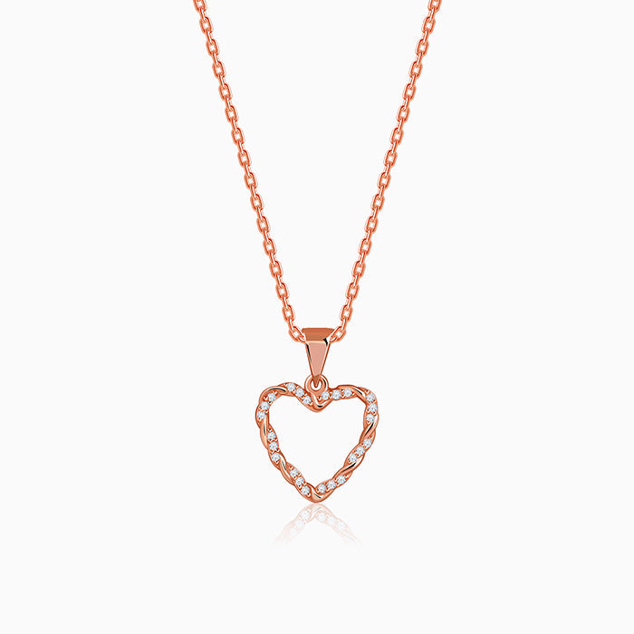 Rose Gold Amora Gleam Pendant with Link Chain