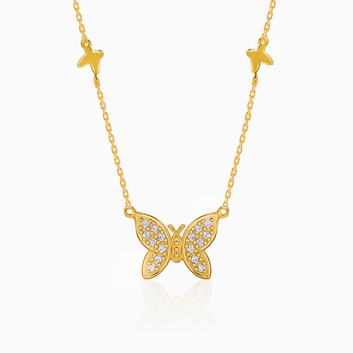 Golden Triple Flutter Necklace