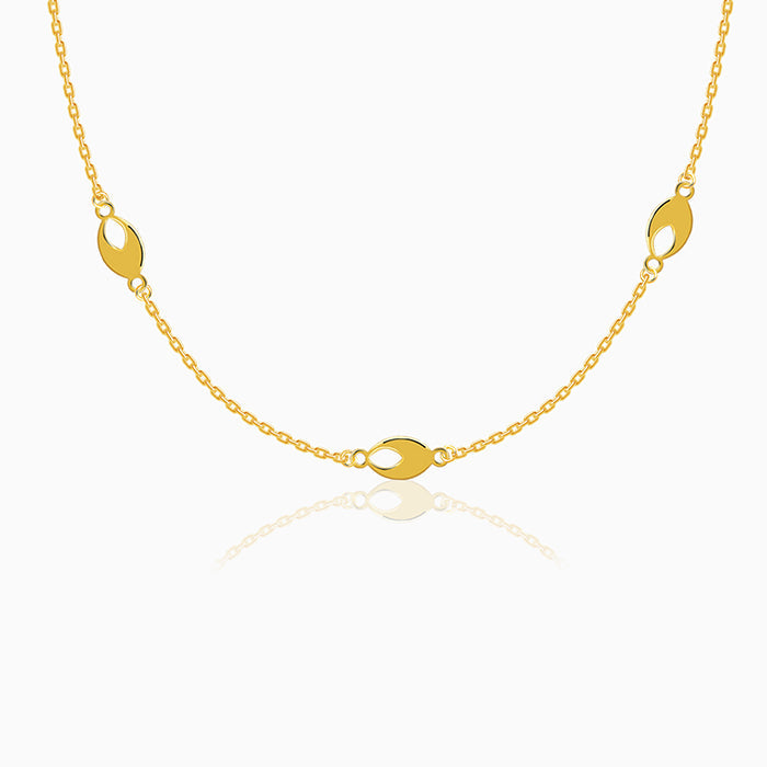 Golden Petal Link Necklace