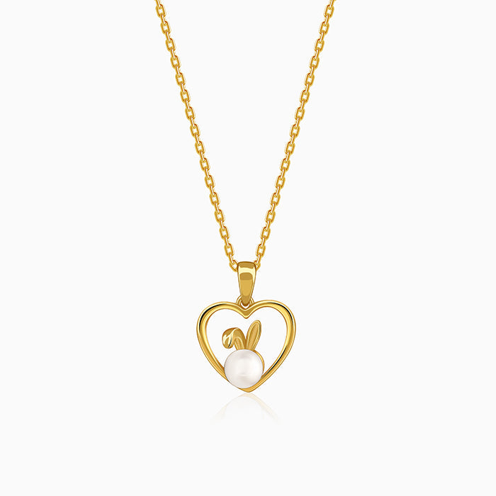 Golden Nicole Pearl Pendant With Link Chain