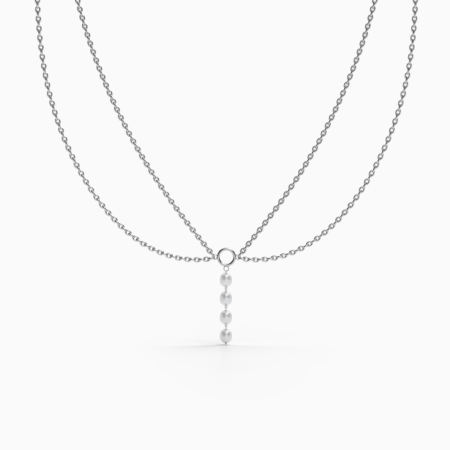 Silver Tony Pearl Necklace