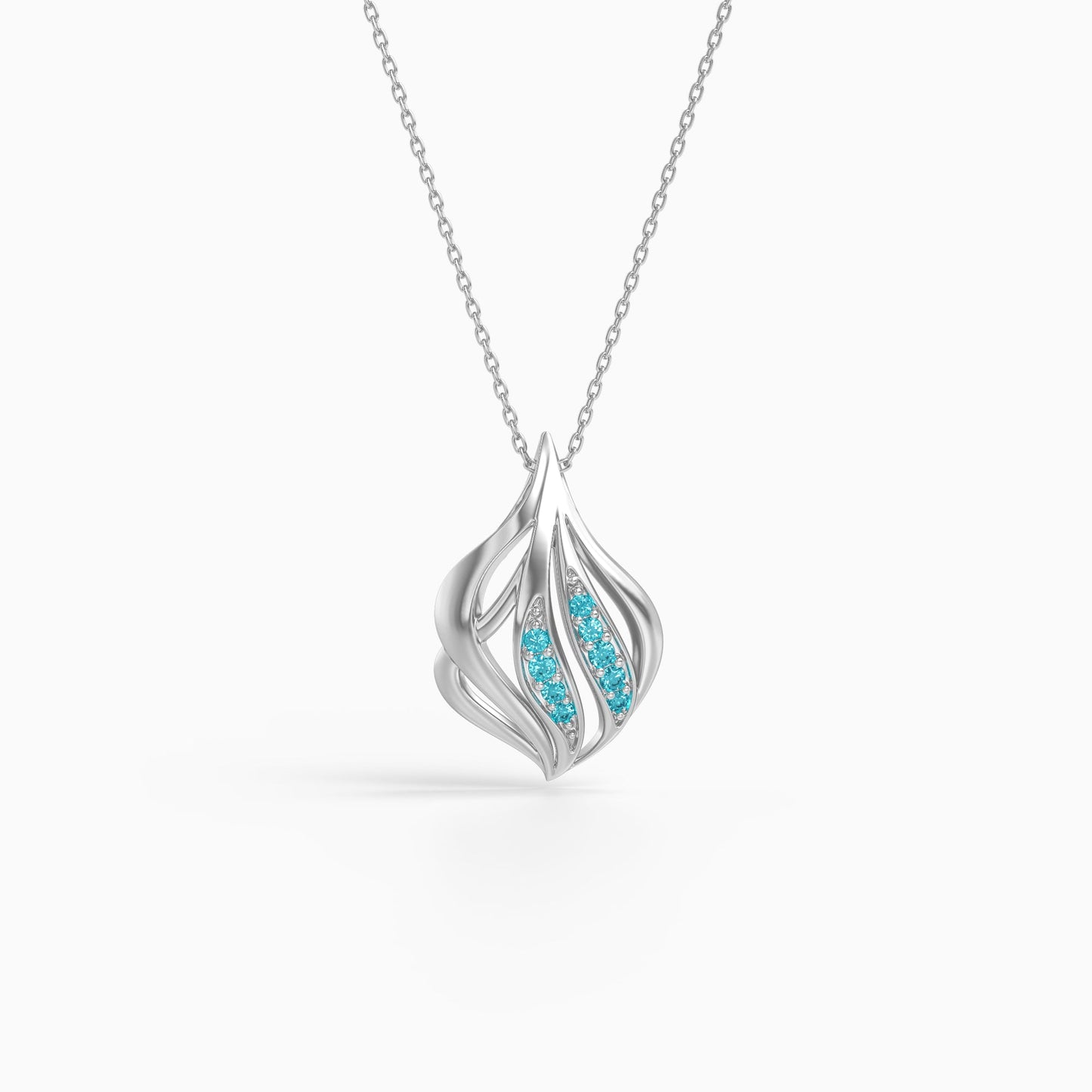 Silver Artemisia Pendant with Link Chain