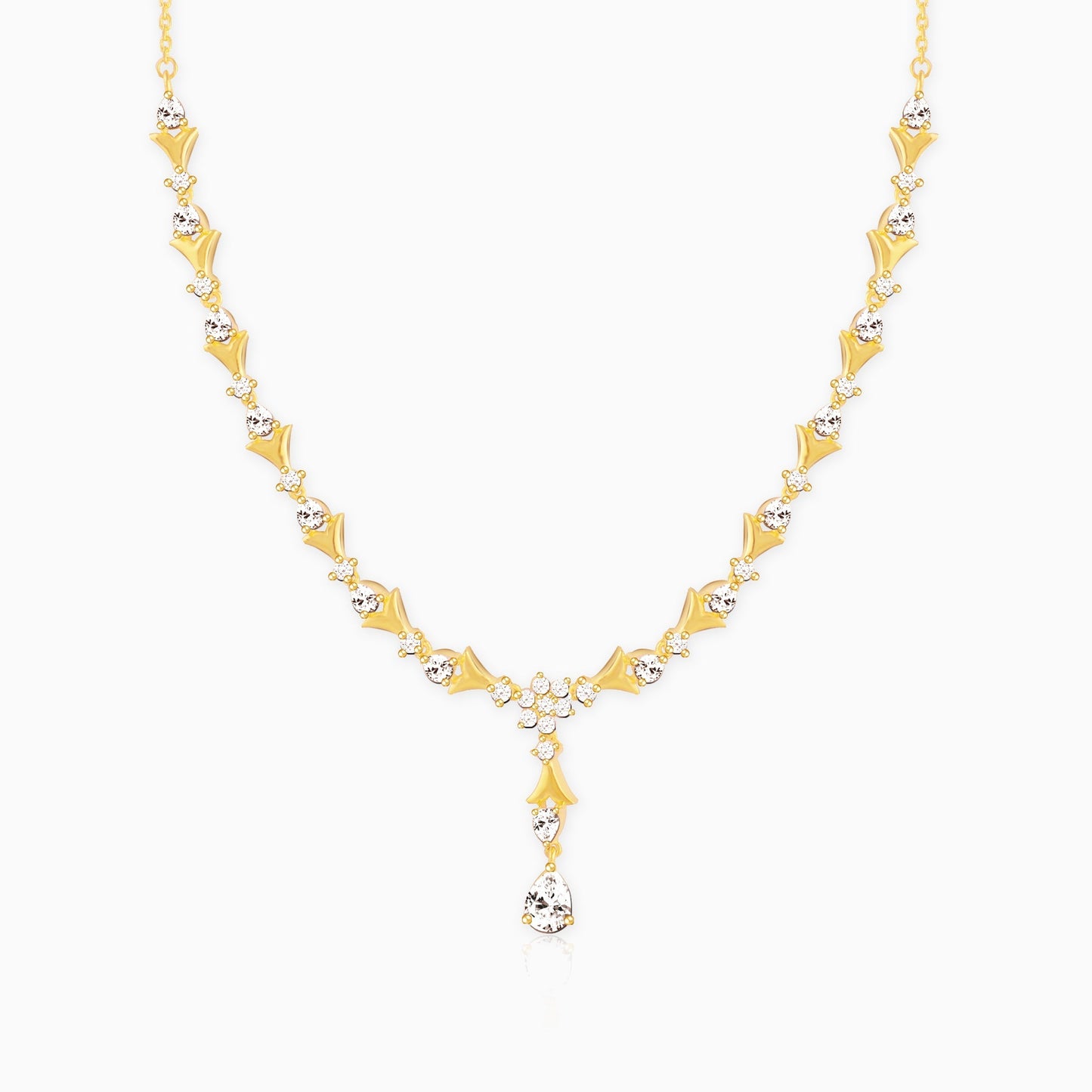 Golden Glinting Joy Zircon Pendant