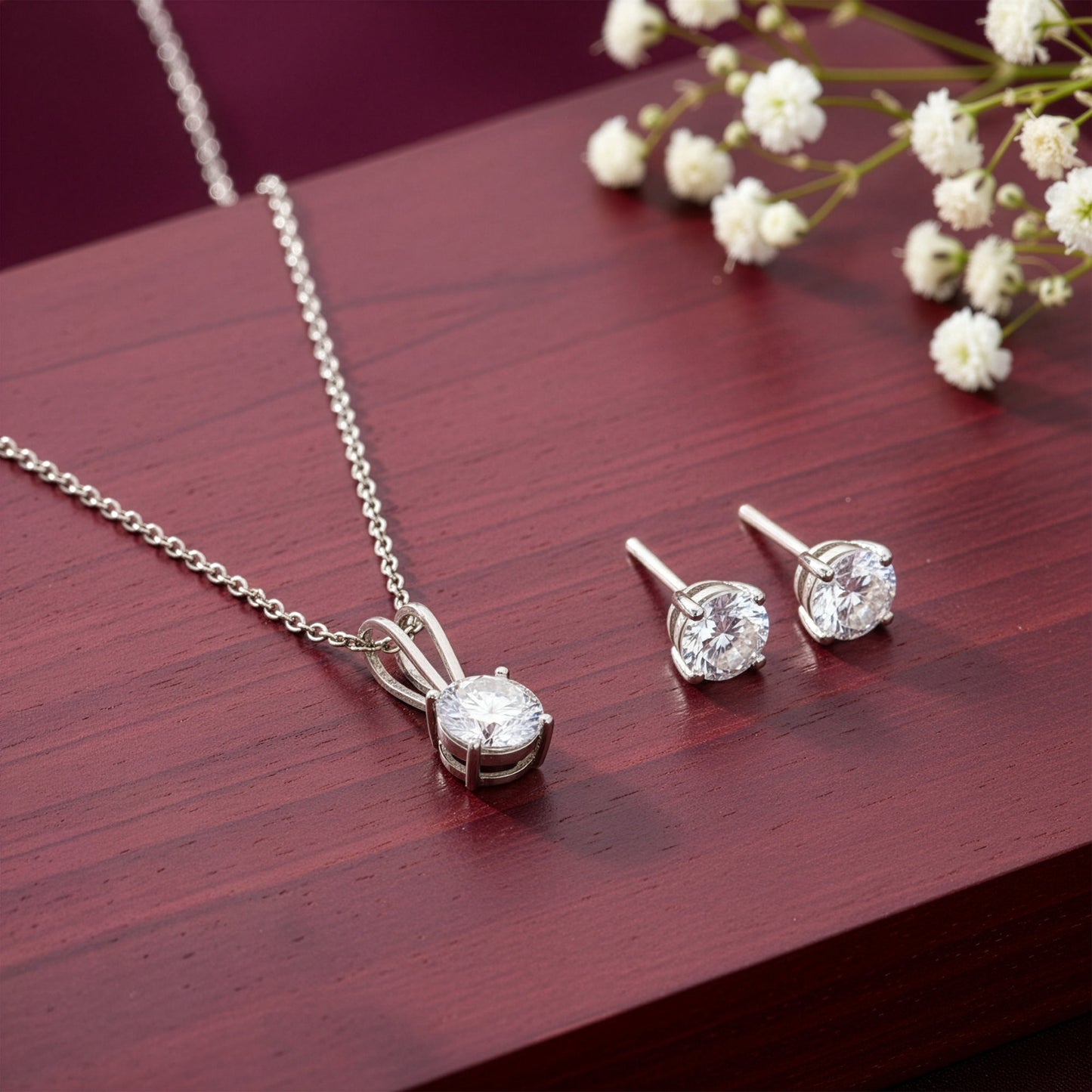 Classic Silver Zircon Set