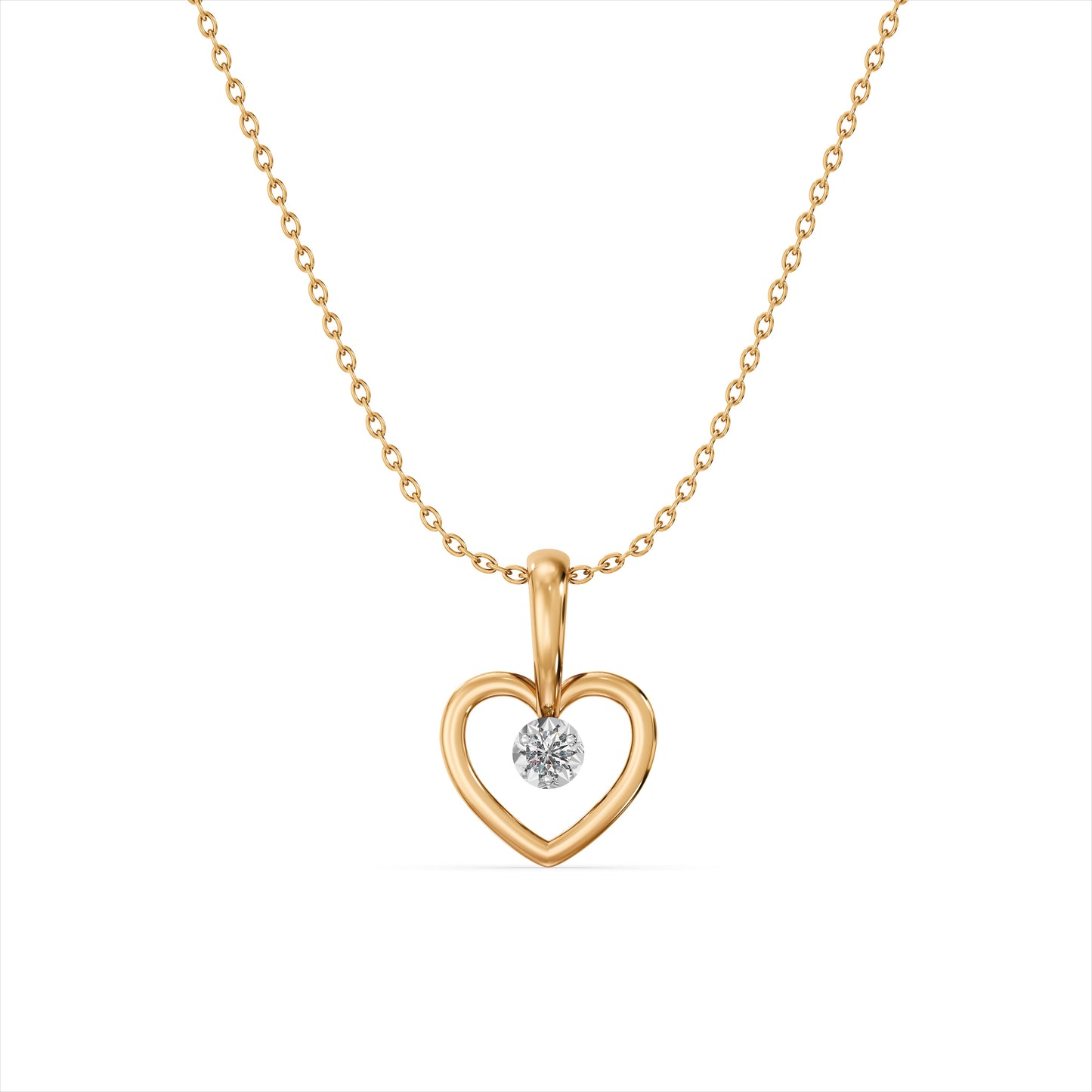 Crystal Lovelight 9KT Gold Laboratory Grown Diamond Pendant Necklace