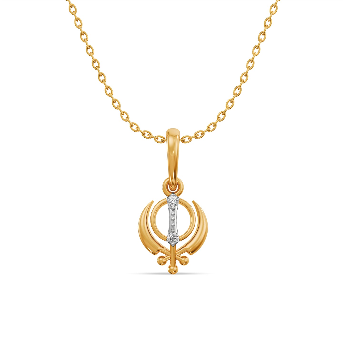 Khanda 9KT Gold Laboratory Grown Diamond Pendant
