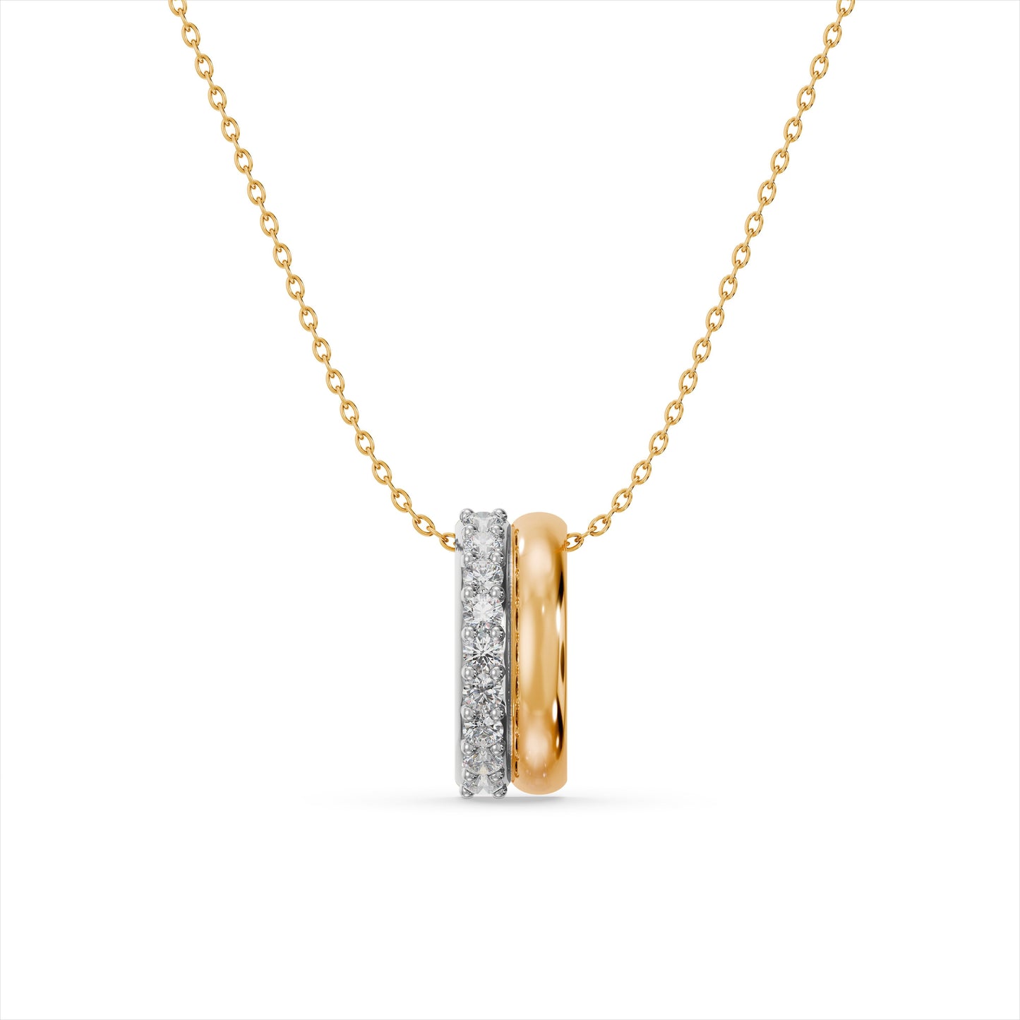 Halo Curve 9KT Gold Laboratory Grown Diamond Pendant