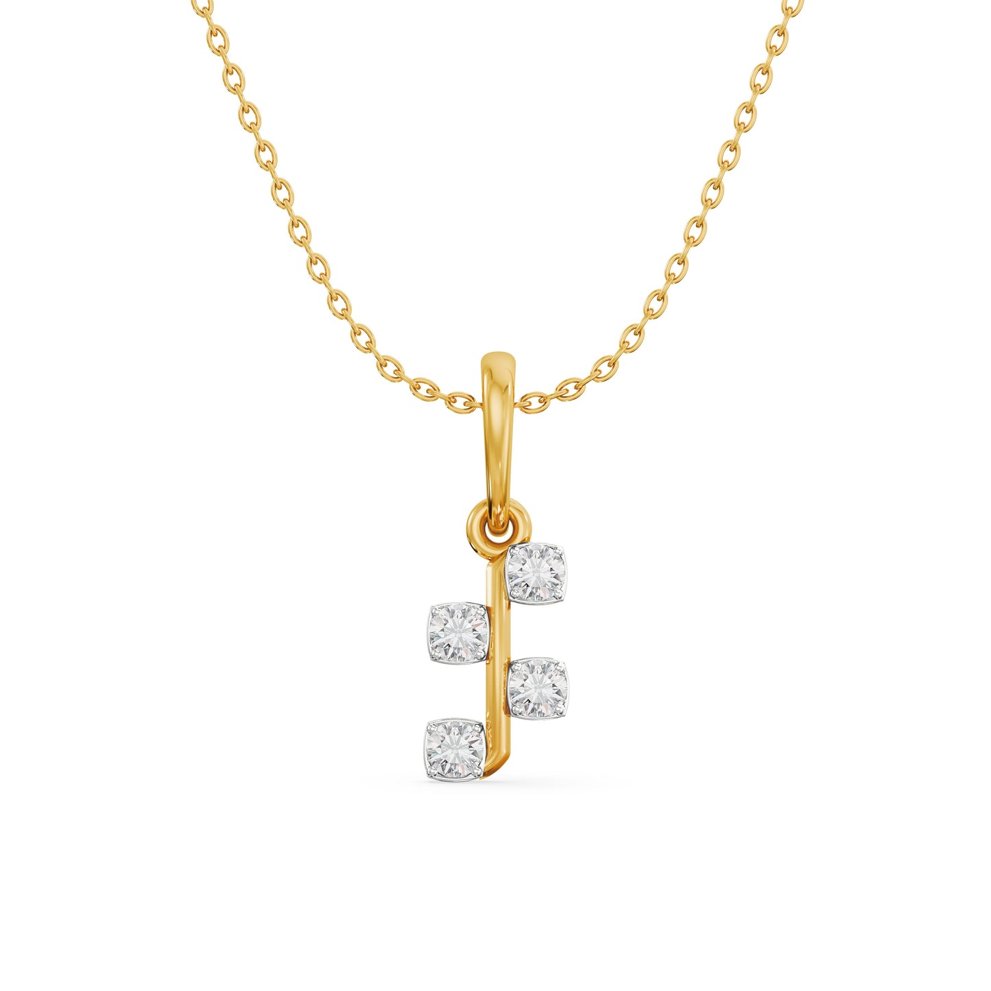 Cascading Glow 9KT Gold Laboratory Grown Diamond Pendant