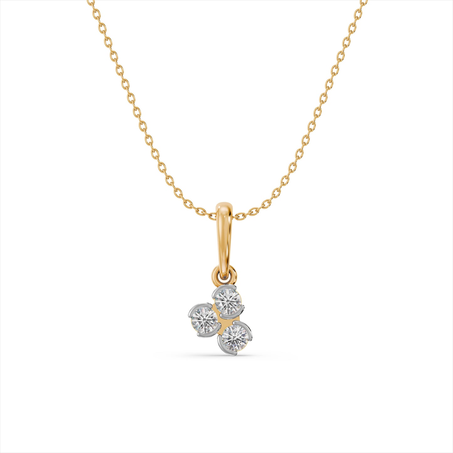 Tri-Point Emblem 9KT Gold Laboratory Grown Diamond Pendant