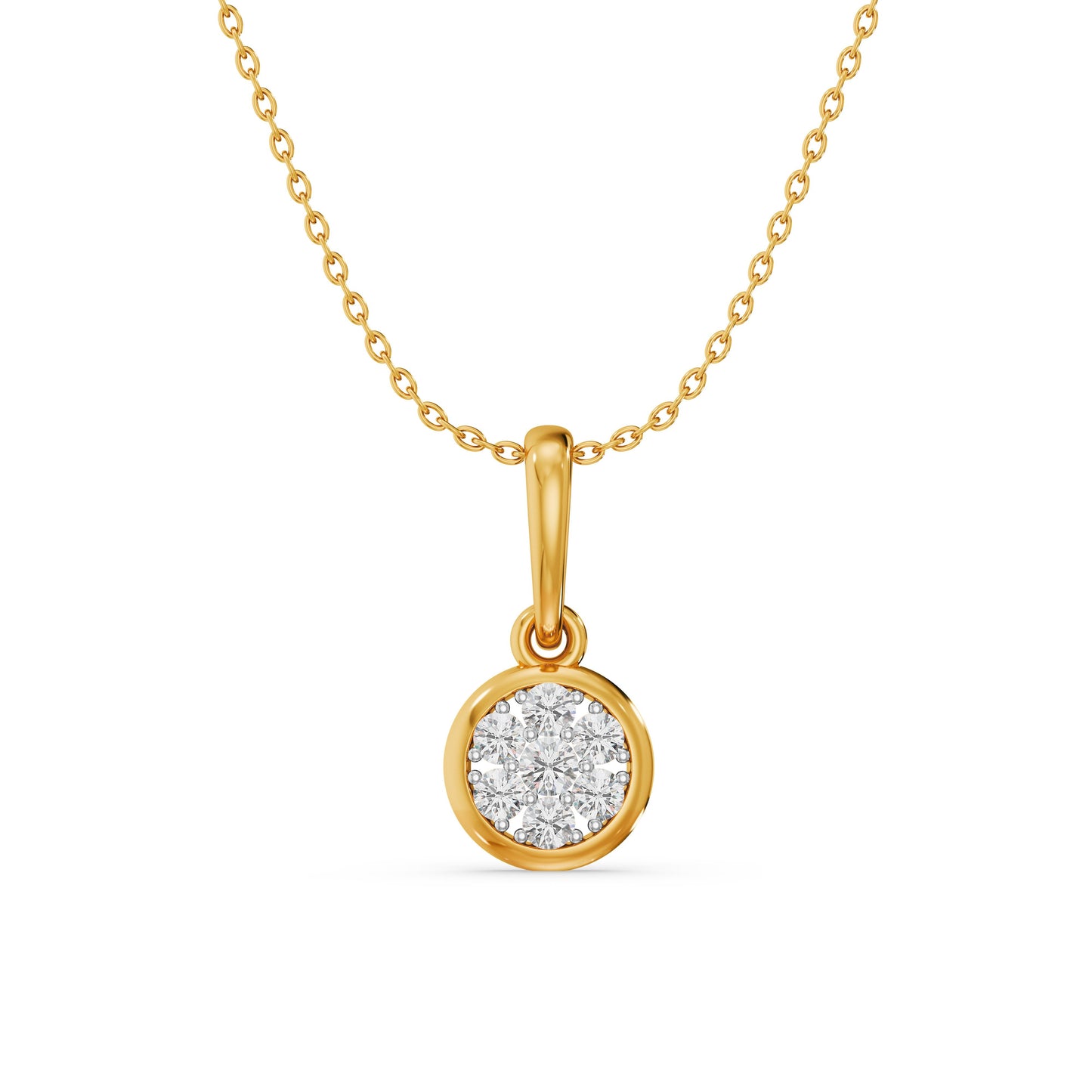 Cluster of Grace 9KT Gold Laboratory Grown Diamond Pendant