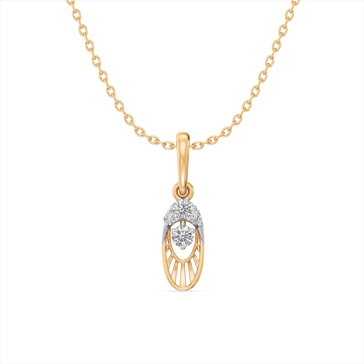 Valora Shimmer 9KT Gold Laboratory Grown Diamond Pendant