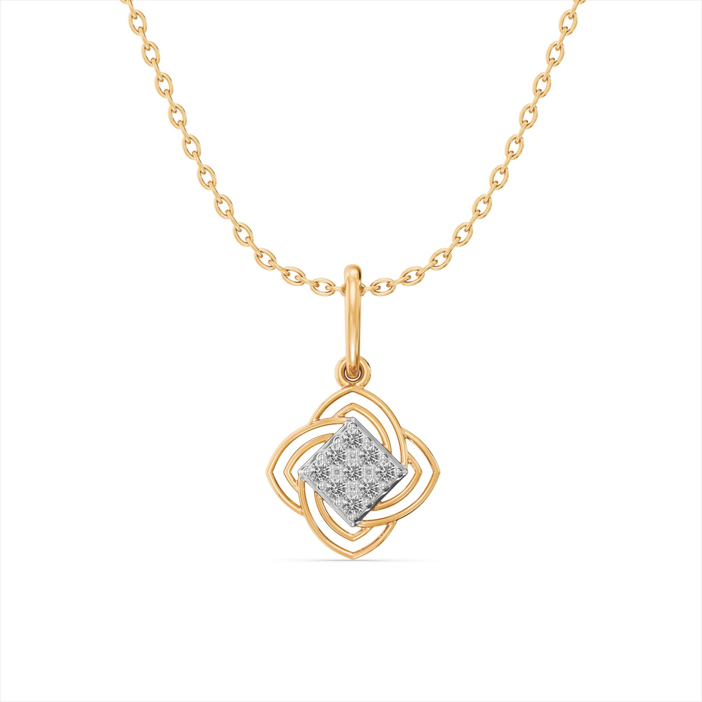 Celeste Starfall 9KT Gold Laboratory Grown Diamond Pendant