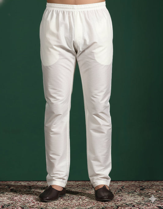 Zavaya Cream Plain Cotton Pyjama