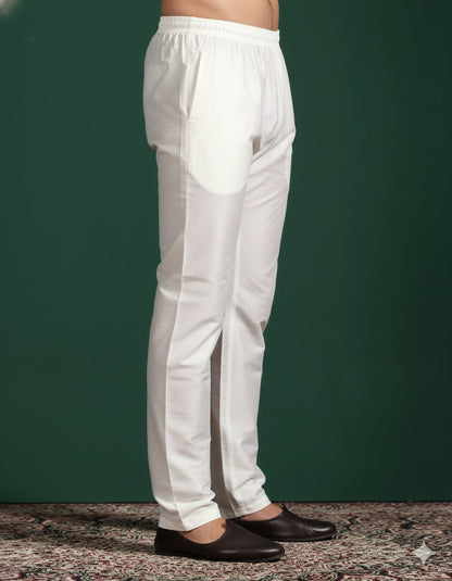 Zavaya Cream Plain Cotton Pyjama