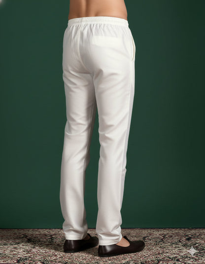 Zavaya Cream Plain Cotton Pyjama