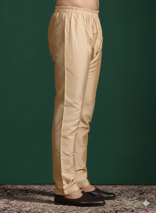 Zavaya Beige Plain Cotton Pyjama