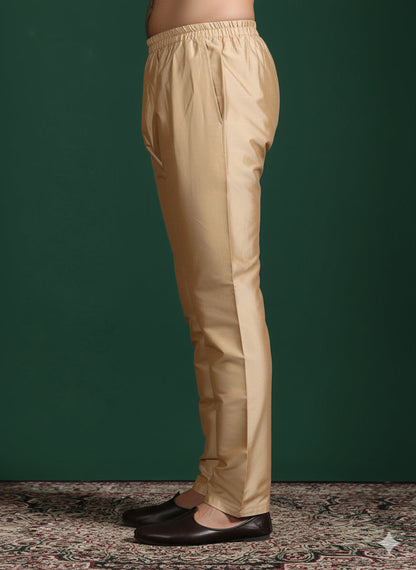 Zavaya Beige Plain Cotton Pyjama
