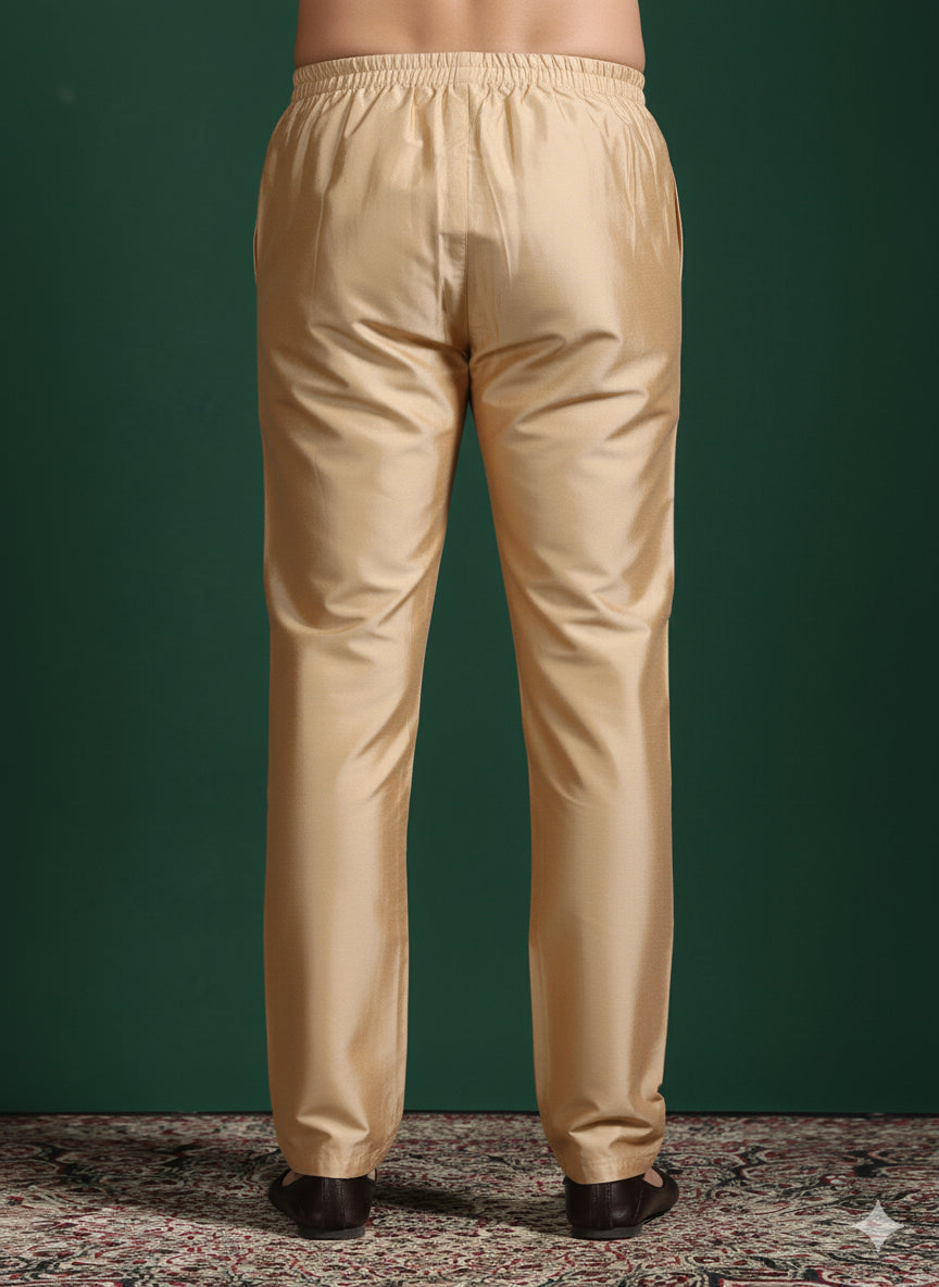 Zavaya Beige Plain Cotton Pyjama