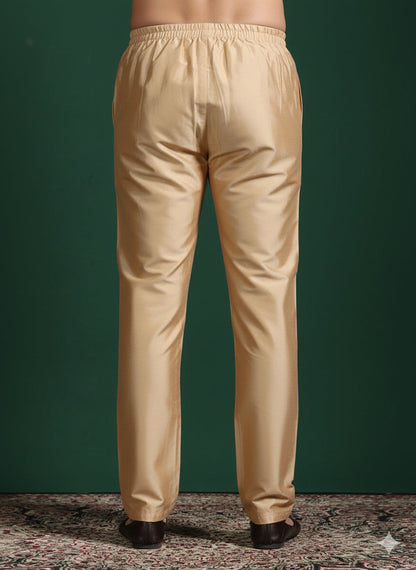 Zavaya Beige Plain Cotton Pyjama