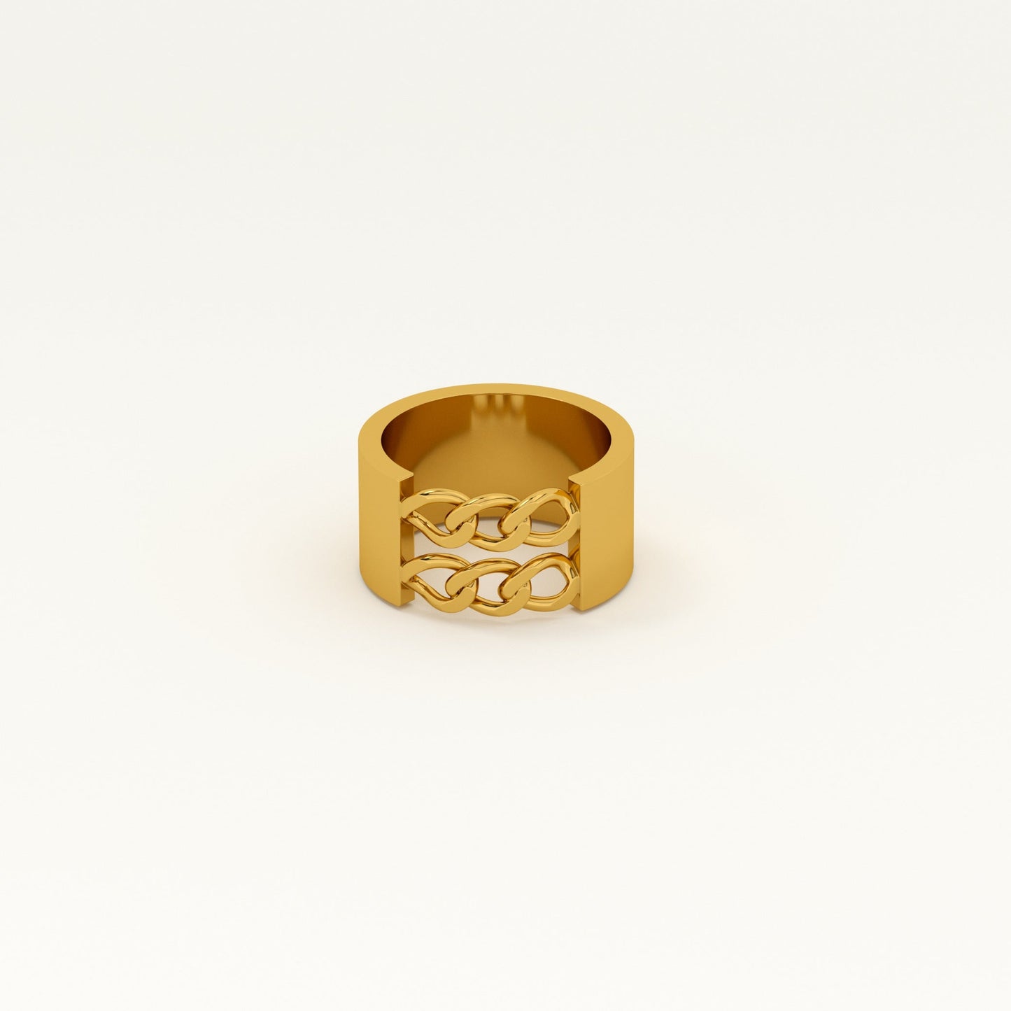 Chunky Gold Chain Ring