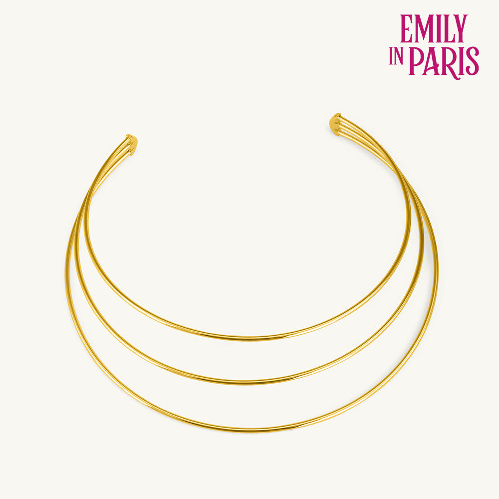 Golden Elegance Layered Choker Necklace