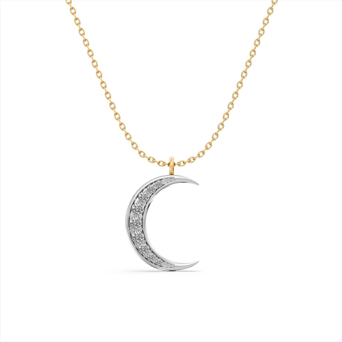 Moonlight 9KT Gold Laboratory Grown Diamond Necklace