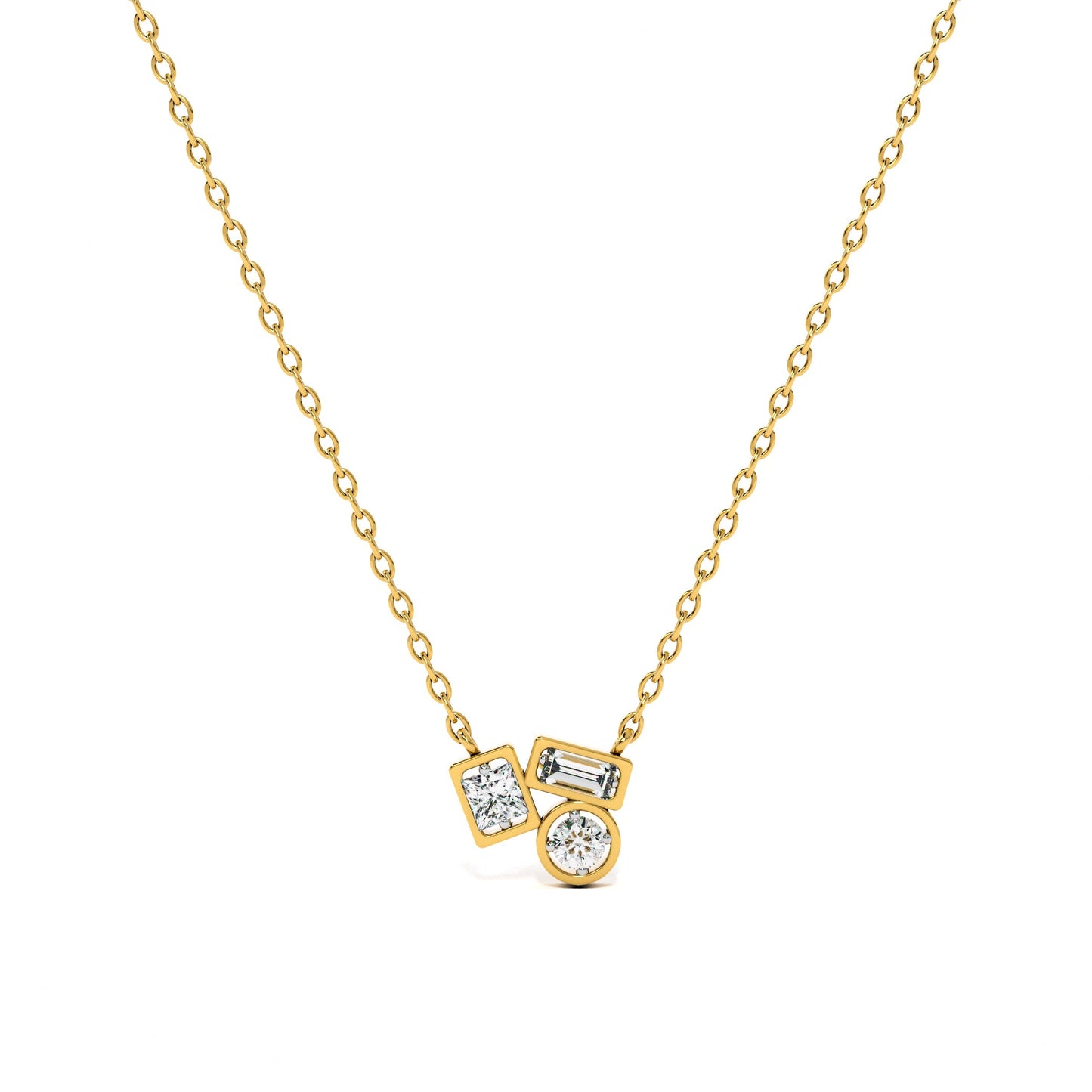 Symphony Of Stones 9KT Gold Laboratory Grown Diamond Necklace