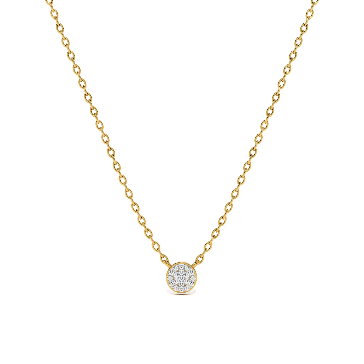 Celeste Cluster 9KT Gold Laboratory Grown Diamond Necklace