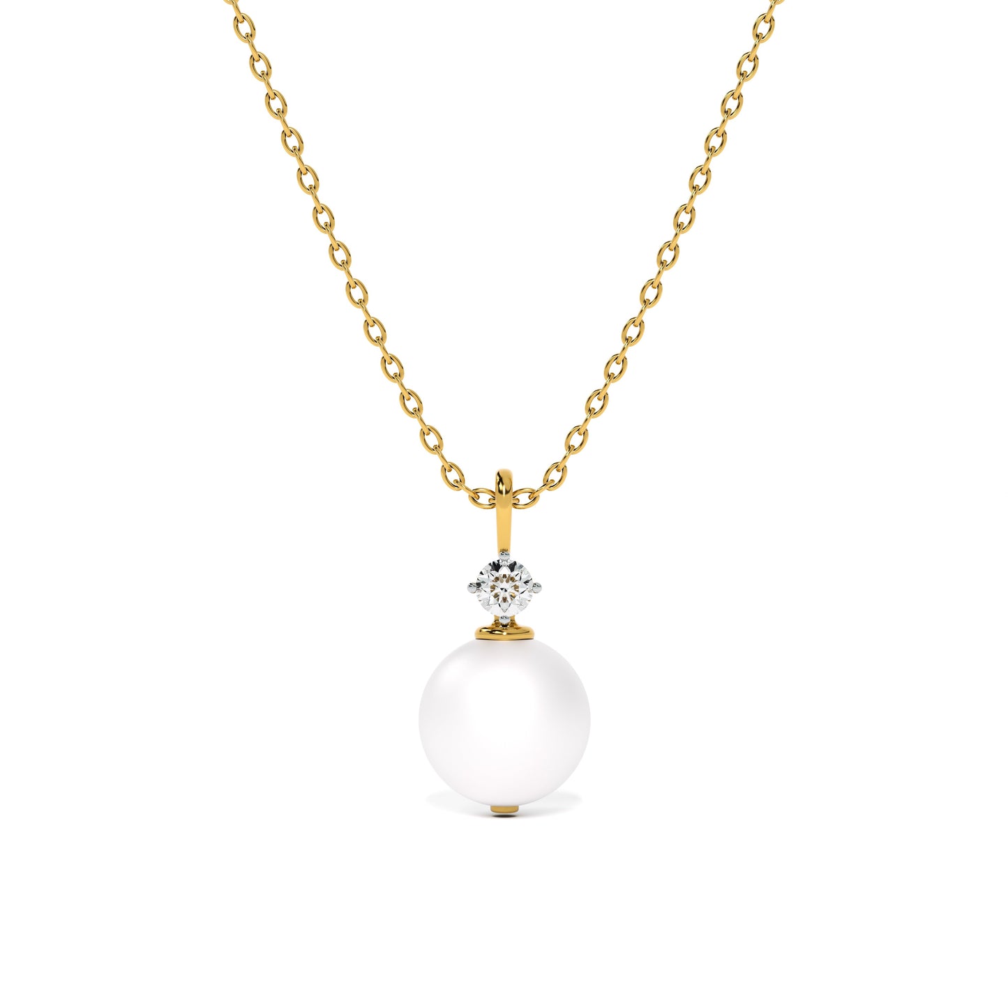 Glow Pearl 9KT Gold Laboratory Grown Diamond Pendant