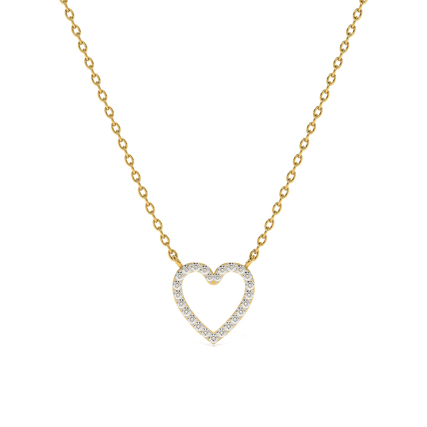Pure Heart 9KT Gold Laboratory Grown Diamond Pendant