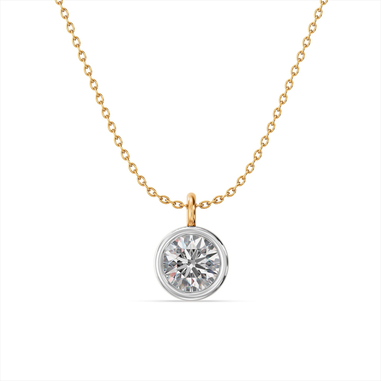 Solo 9KT Gold Laboratory Grown Diamond Pendant